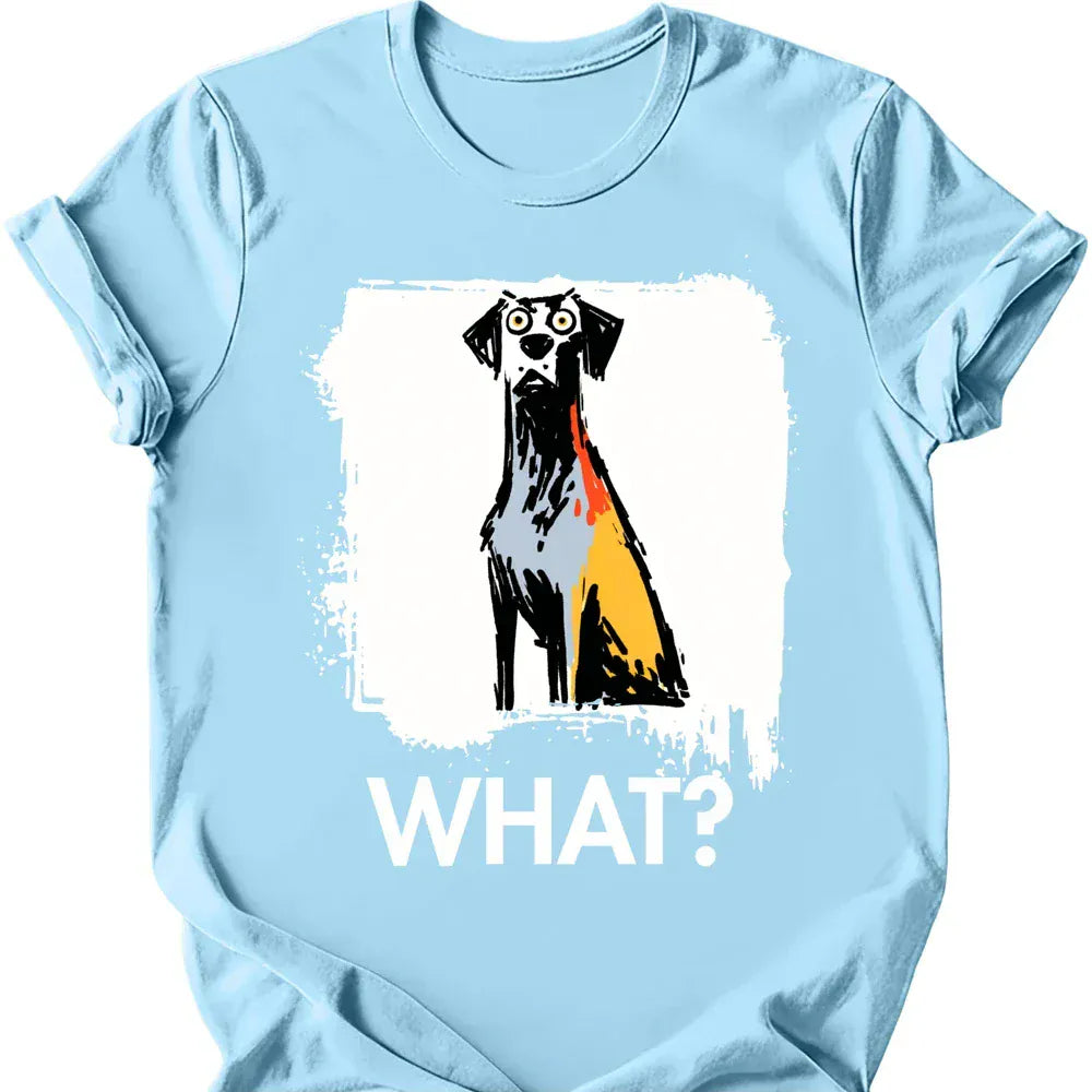 Weimaraner what dog shirt light blue color