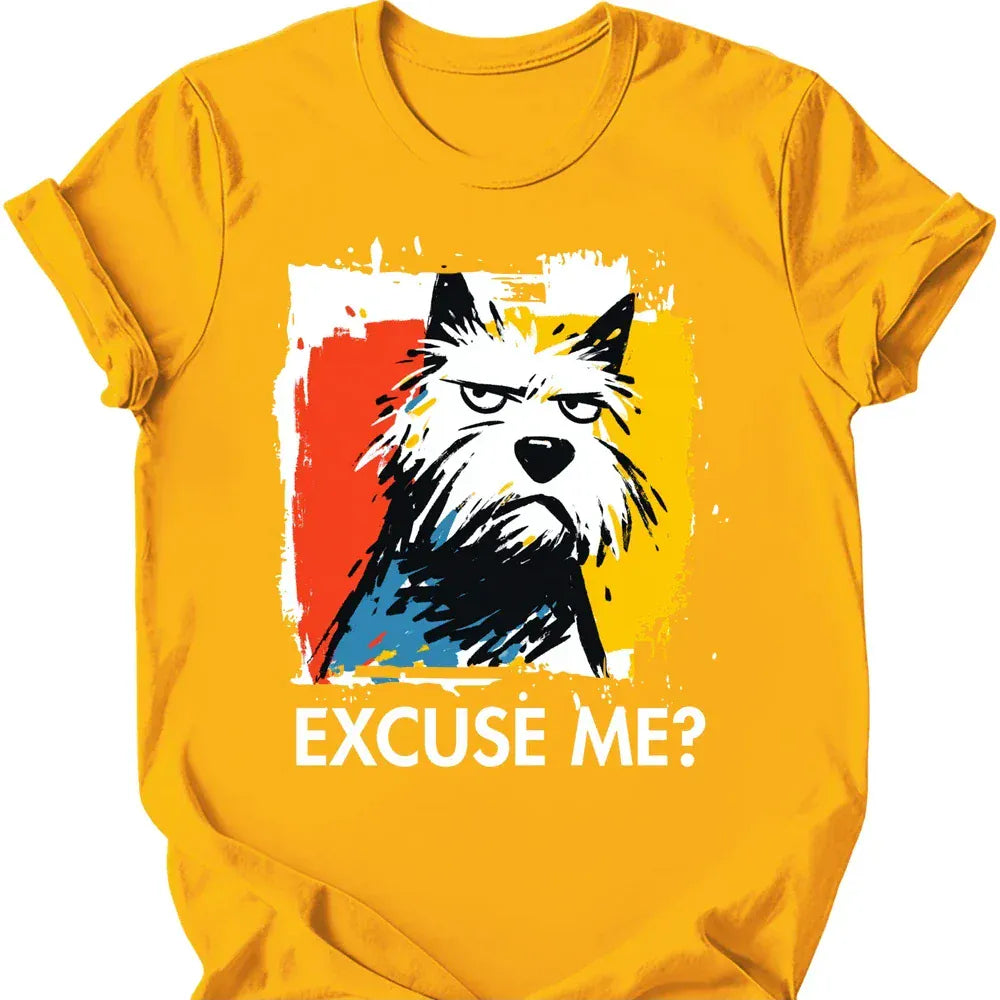 West Highland White Terrier excuse me tee gold