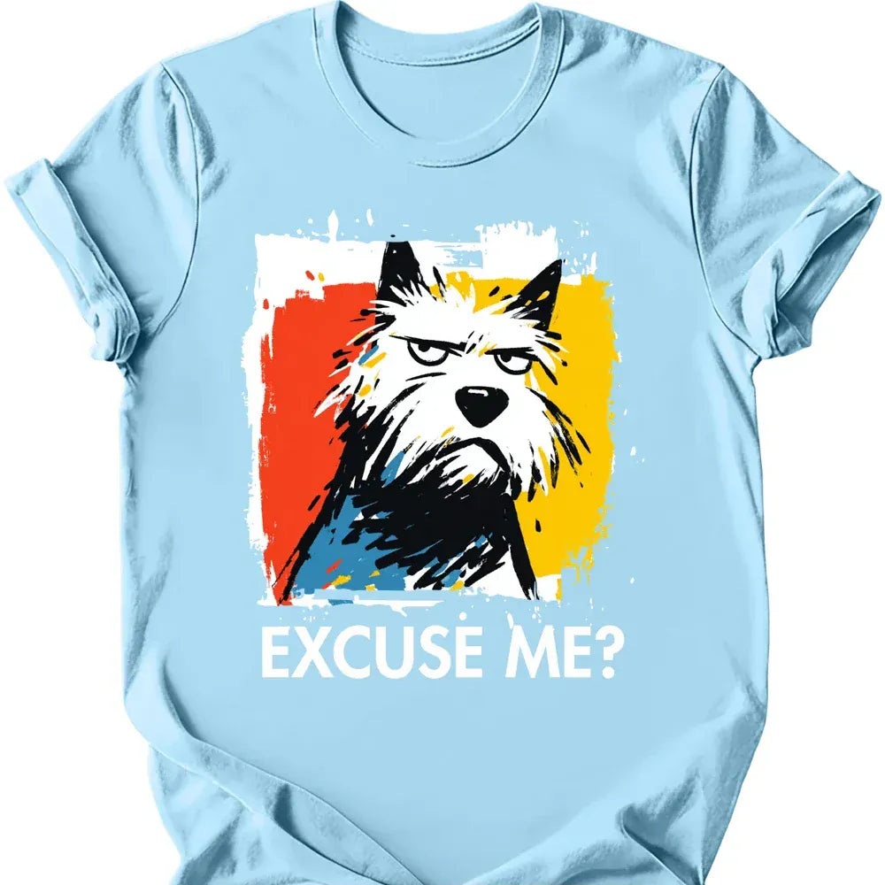 West Highland White Terrier excuse me tee light blue