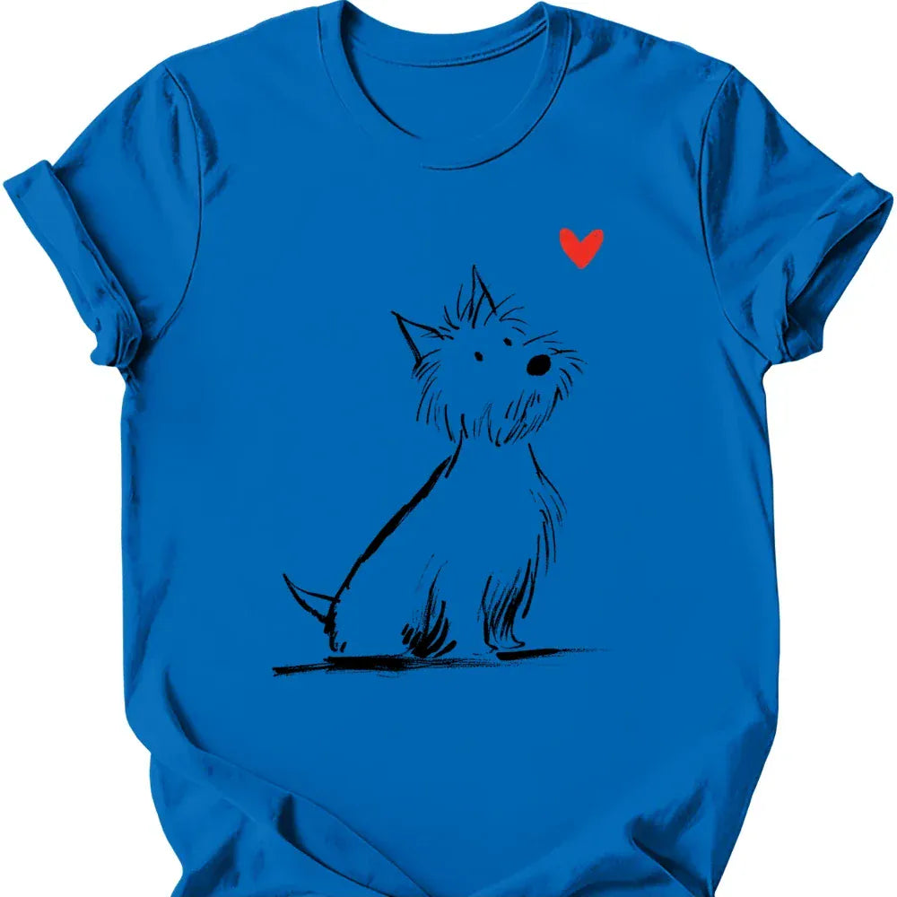 West Highland White Terrier sketch tee royal