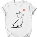 West Highland White Terrier - Sketch Dog T-Shirt