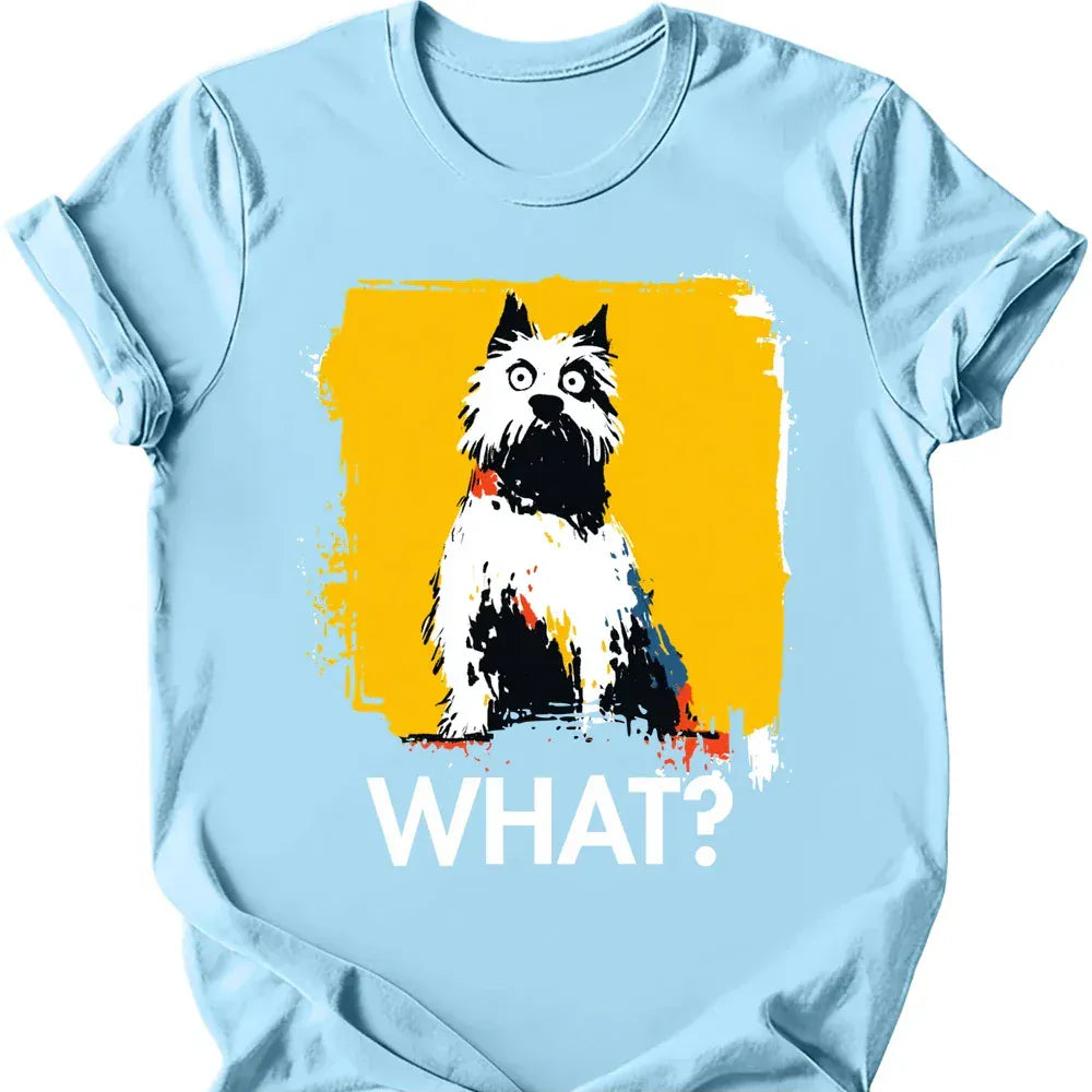 West Highland White Terrier what tee light blue