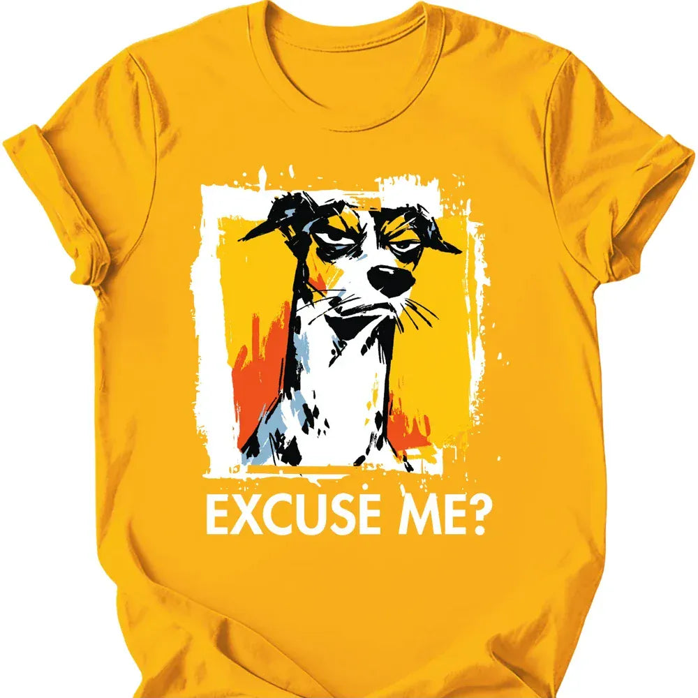 Whippet excuse me tee gold