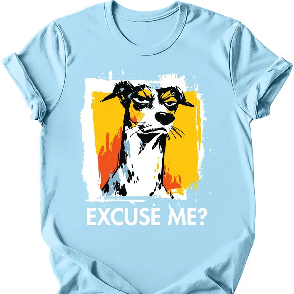 Whippet excuse me tee light blue