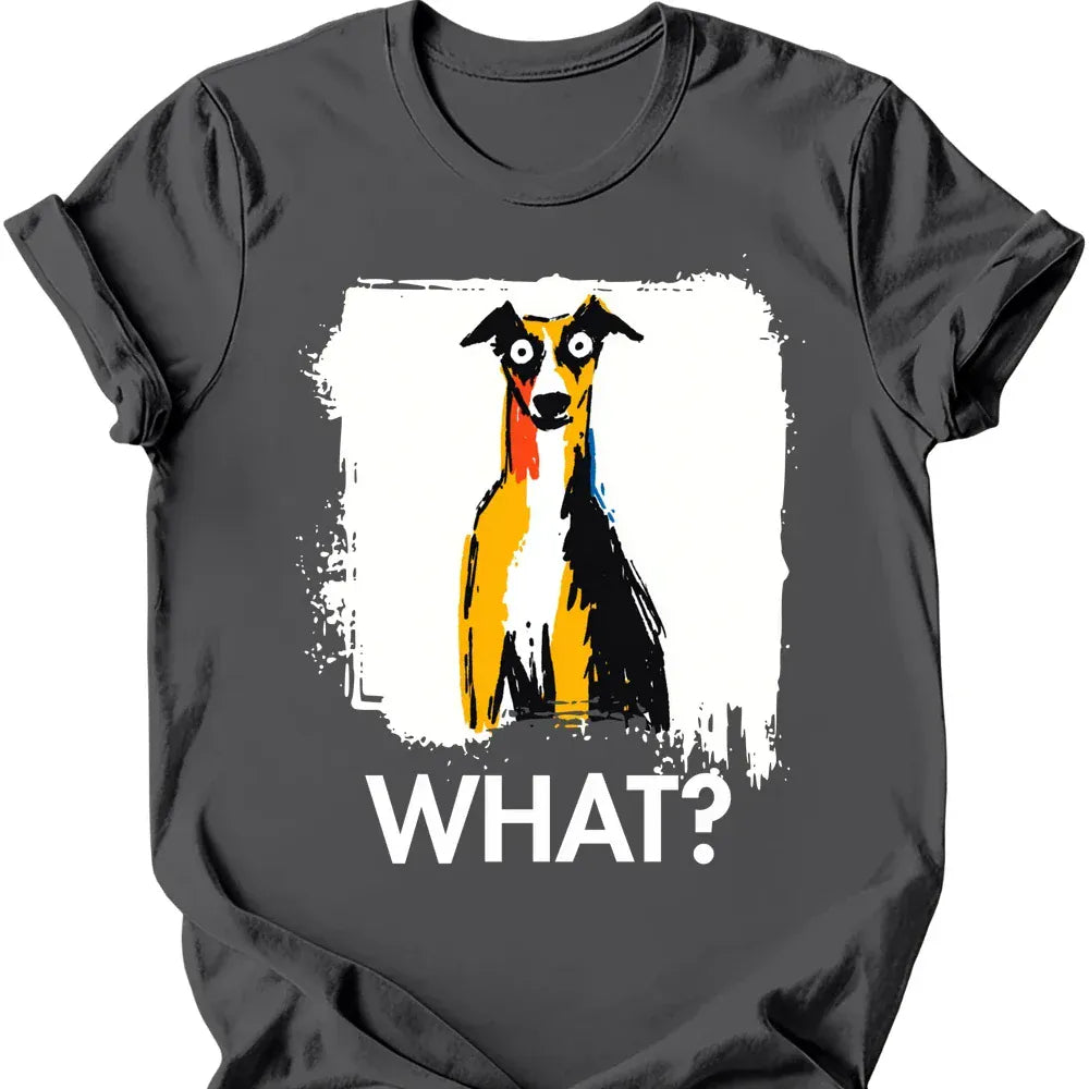 whippet what dog shirt charcoal color