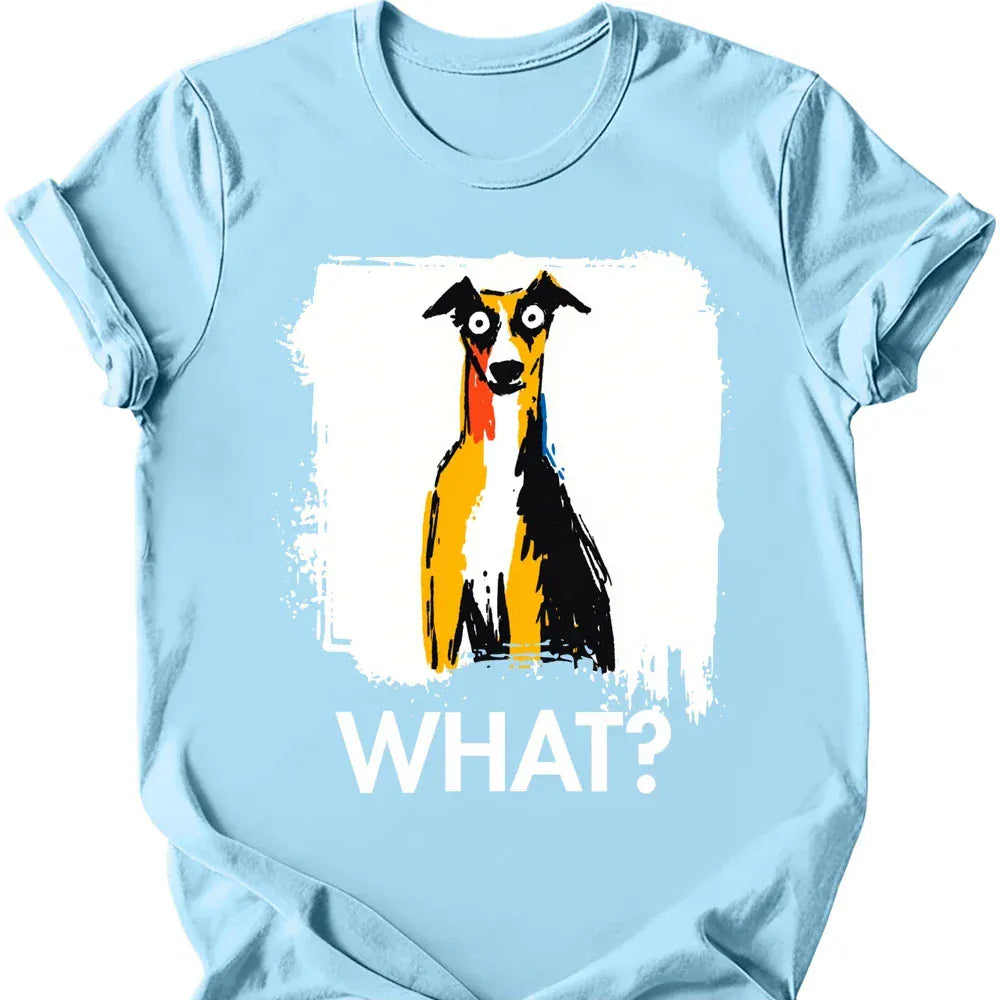 whippet what dog shirt light blue color
