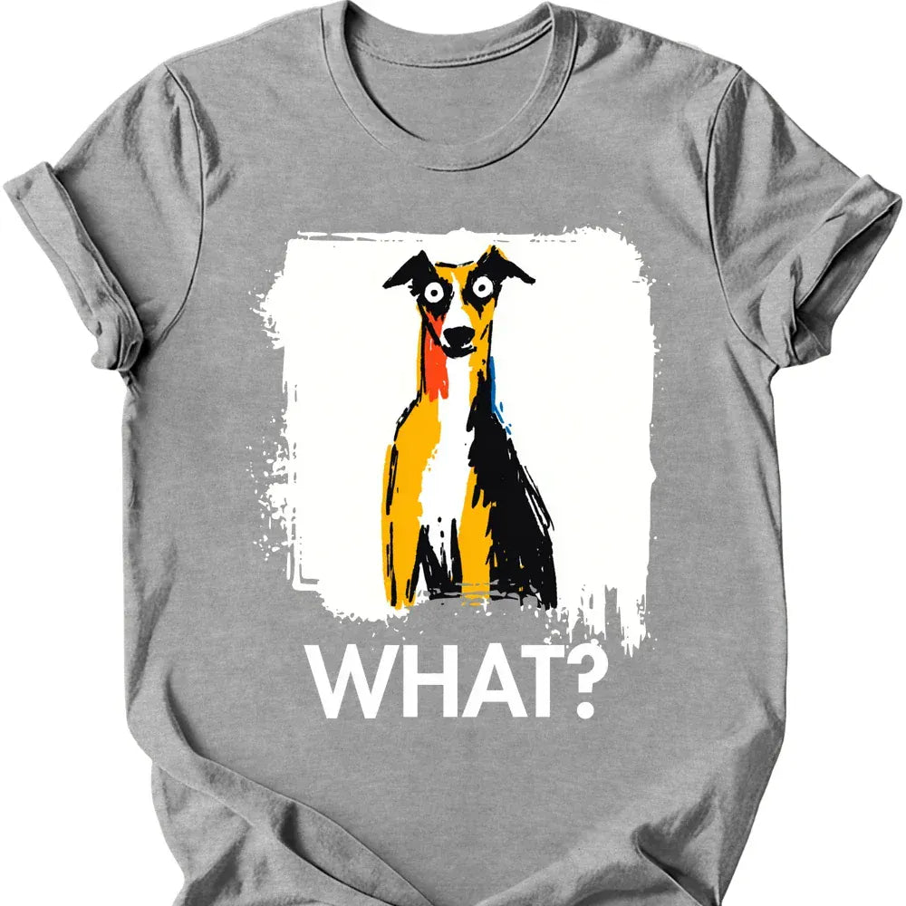 whippet what dog shirt sport grey color