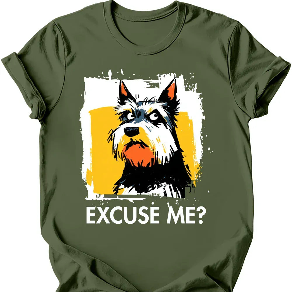 Yorkshire Terrier excuse me tee military green