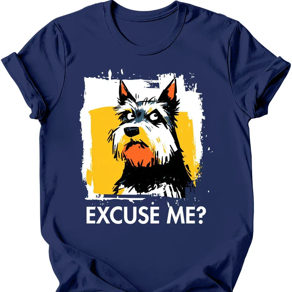 Yorkshire Terrier excuse me tee navy