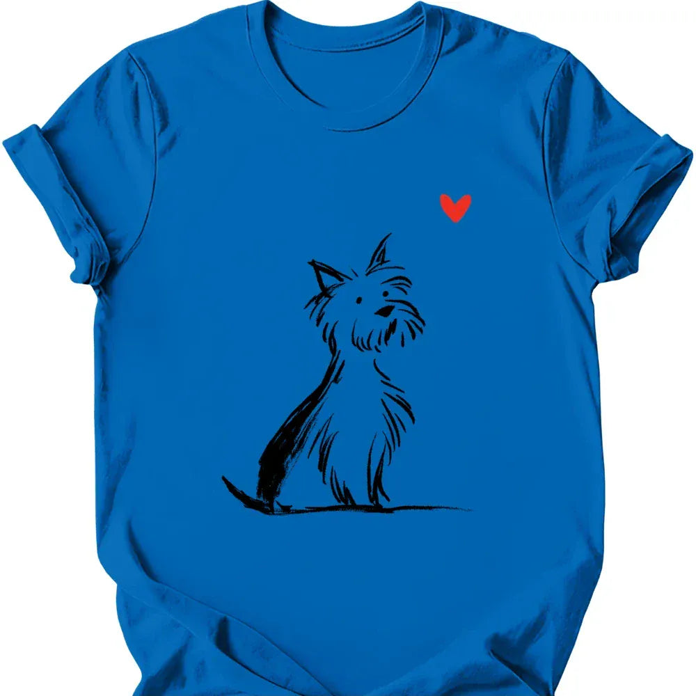 Yorkshire Terrier sketch tee royal